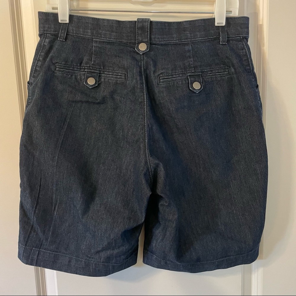 Lee Comfort Waist Dark Denim Bermuda Shorts Size 8 Medium - Picture 2 of 6